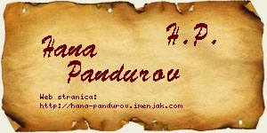 Hana Pandurov vizit kartica